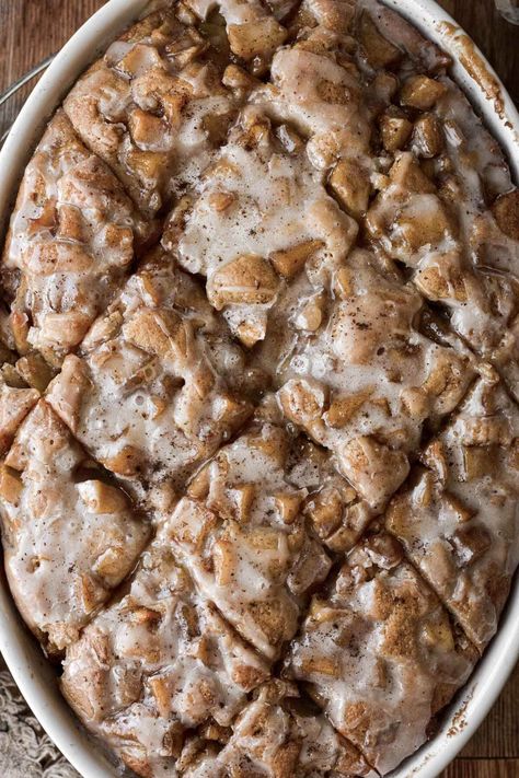 High Altitude Apple Fritter Cake - Curly Girl Kitchen High Altitude Cake Recipe, Apple Fritter Cake, Easy Picnic Food, Easy Vanilla Cake, Baked Cinnamon Apples, High Altitude Baking, Apple Fritter, Apple Dump Cakes, Leftover Cake