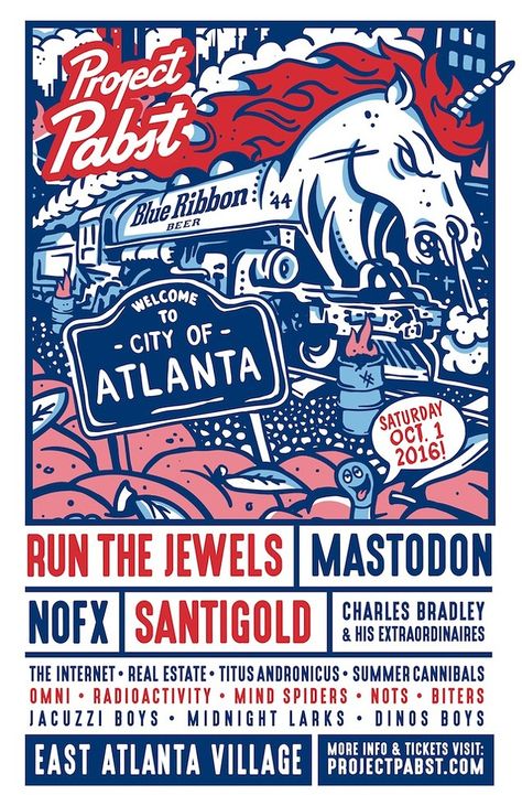 ARTWORK BY MATT ALBERT Charles Bradley, Notes Creative, Run The Jewels, Pabst Blue Ribbon, Music Blog, Ribbon Art, Gig Posters, Blue Ribbon, Concert Posters