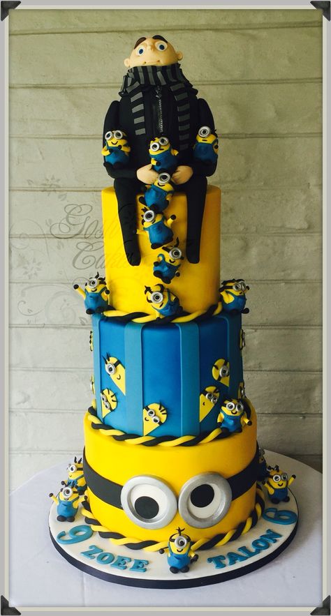 Despicable me cake. Minions cake. Gru cake. Gru Cake, Minions Birthday Cake, Minions Birthday Theme, Cake Minion, Despicable Me Cake, Minions Birthday Party, Minions Cake, Minion Cakes, Cake Designs For Boy