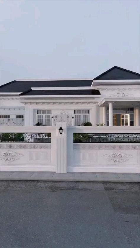 Fence Wall Design, House Fence Design, Classic House Exterior, Building House Plans Designs, House Plan Gallery, Modern House Facades, House Arch Design, Architect Design House, Modern Exterior House Designs