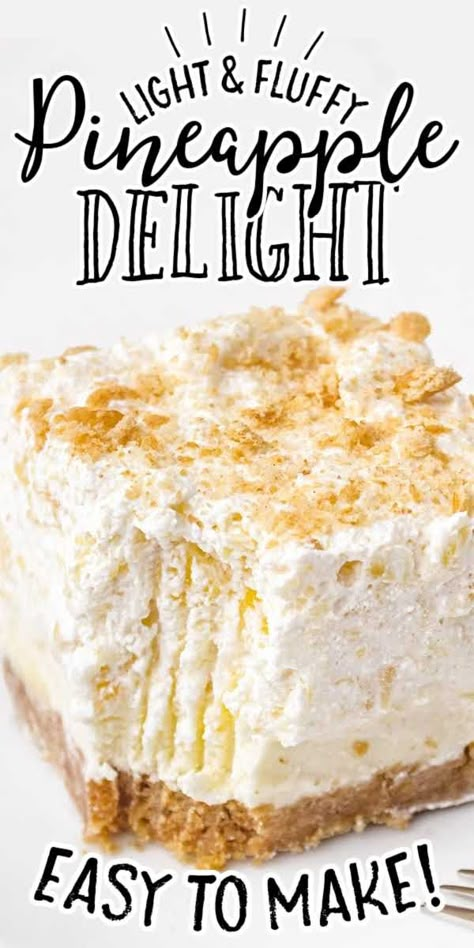 Pineapple Topping, Pineapple Dream Dessert, Pineapple Delight, Tropical Desserts, Pineapple Dessert Recipes, Pineapple Desserts, Cream Cheese Desserts, Fluff Desserts, Southern Desserts