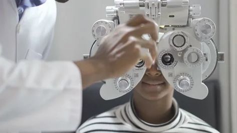 American Teen, Eye Exam, Stock Video, African American, Black