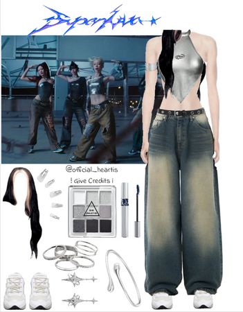 Chk Chk Boom - Stray Kids Outfit | ShopLook Skz 9th Member Outfit, Aespa 5th Member Outfits, Skz 9th Member, Aespa 5th Member, Navy Blue Hair, Kpop Comeback, Grunge Earrings, Steel Dragon, Stray Kids Outfits