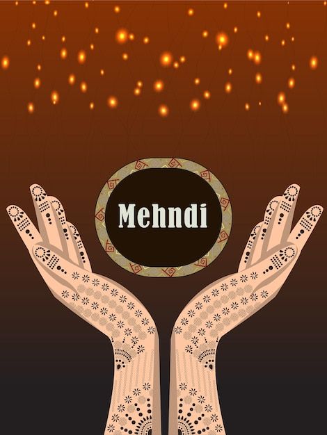 Henna hands poster banner cover backgrou... | Premium Vector #Freepik #vector #floral-banner #floral-poster #bride-logo #flower-template Cover Background Design, Mehndi Hands, Henna Hands, Design Mehndi, Open Image, Poster Banner, Cover Background, Vector Hand, Perfect Image