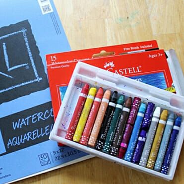 Watercolor Crayons How To Use, Watercolor Crayons Ideas, Watercolor Crayons, Spring Kids Art, Summer Preschool Crafts, Easy Art For Kids, Kids Watercolor, Fun Arts And Crafts, Watercolor Projects