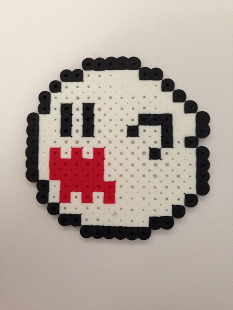 Super Mario World Boo SNES Perler Bead Hama Beads Mario, Mario Boo, Super Mario World, Perler Bead, Hama Beads, Perler Beads, Super Mario, Nintendo, Mario