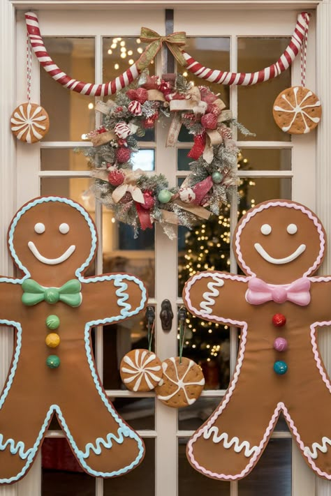 Door Decorations For Christmas Contest, Christmas Decorations Classroom, Door Holiday Decorations, Gingerbread Office, Door Decorating Contest Ideas, Gingerbread Door, Christmas Decor Ideas Classroom, Holiday Door Decorations, Classroom Christmas Decorations