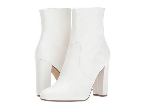 Steve Madden Editor, $130, Zappos Doctor Lifestyle, Hep Alien, White Heeled Boots, Scarah Screams, White Heel Boots, Ankle Boots Brown, White Ankle Boots, Madden Boots, White Booties