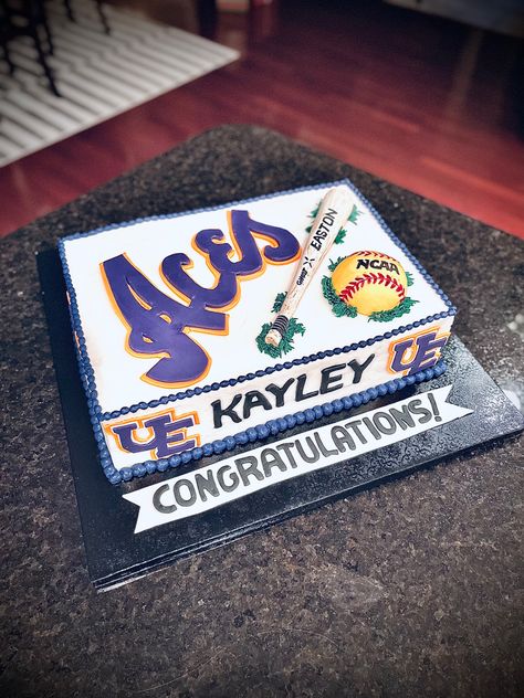 CONGRATULATIONS to Kayley….she will soon sign her Letter of Intent with the University of Evansville!!! University Of Evansville, Letter Of Intent, Sheet Cakes, Graduation Cakes, Sheet Cake, Gum, University, Candy, Cake