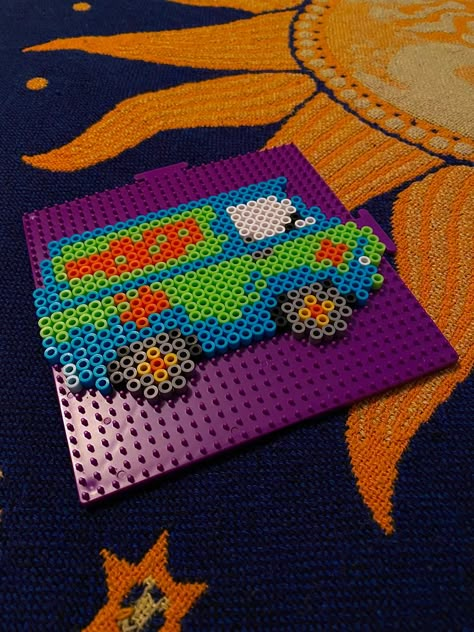 Colorful Perler Beads, Mystery Machine Perler Beads, Perler Bead Outlet Cover, Lava Lamp Perler Bead Patterns, Cool Peeler Beads, Perler Bead Patterns Square Board, Perler Bead Projects For Adults, Movie Perler Bead Patterns, Light Switch Perler Beads