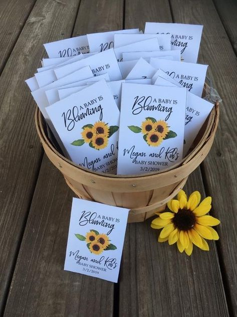 We are your ONE STOP SHOP for AFFORDABLE QUALITY CUSTOM FAVORS ! We have been making custom wedding favors since 1999 and our seed packets are one of our best sellers We are proud to provide great attention to our valued customers! We offer a wide variety of coordinating personalized items with Sunflower Seed Packets, Sunflower Wedding Favors, Personalized Candy Wrappers, Sunflower Baby Shower, Beaufort Nc, Custom Seed Packets, Seed Packets Favors, Personalized Baby Shower Favors, Sunflower Baby Showers