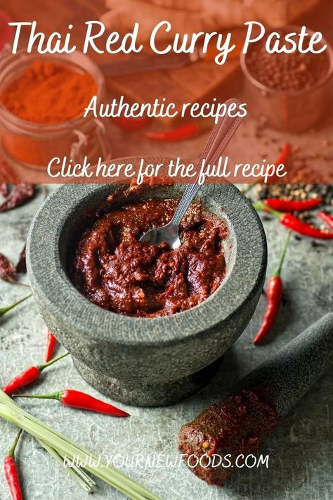 This authentic recipe is so easy to make. And because it is so versatile you can add it to Chicken, Beef or Seafood curries. Thai Curry Recipes Vegetarian, Thai Red Curry Paste, Thai Curry Recipes, Curry Recipes Vegetarian, Paste Recipe, Plant Based Breakfast, Red Curry Paste, Vegan Soup Recipes, Vegan Sandwich