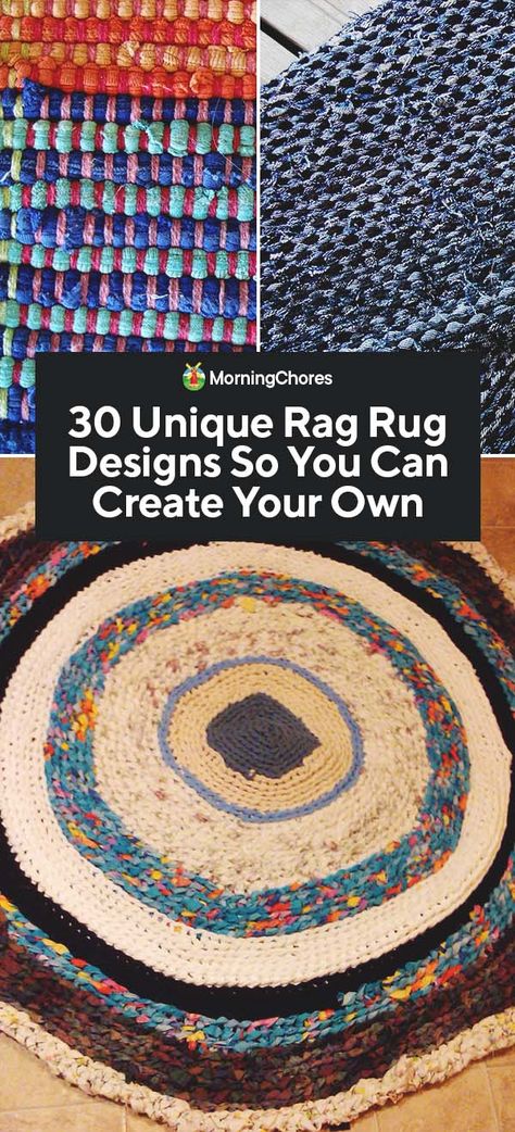 Transform old T-shirts or worn sheets into something new with these DIY tutorials for rag rug designs to warm up any cold floor and add a splash of color. Furniture Goals, Diy Rag Rug, Rug Braiding, Homestead Diy, Morning Chores, House Rehab, Rag Rug Diy, Making Rugs, Diy Rugs