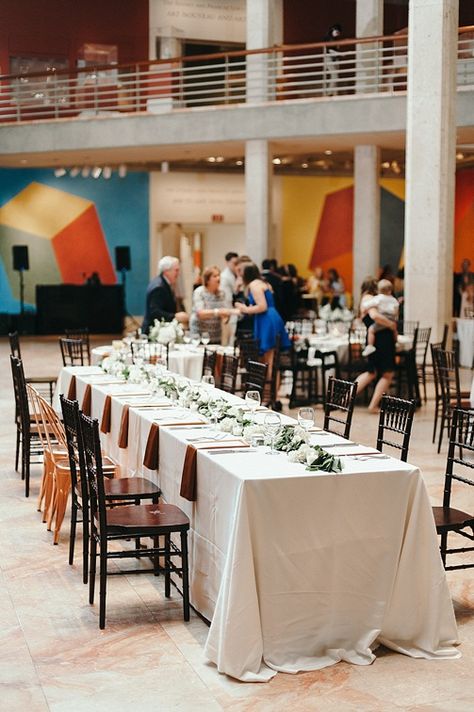 Romantic Museum Reception! - Katherine & Thomas Celebrate at the VMFA - Paisley & Jade - Vintage & Specialty Rentals in Virginia, Washington, DC and North Carolina Museum Reception, Marble Hall, Dining Designs, Plexiglass Table, Gold Dining Chairs, Richmond Wedding, Copper Lantern, Gold Dining, Dinner For 2