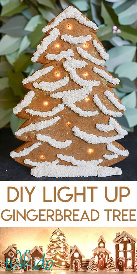 Tutorial for how to make an LED light-up gingerbread Christmas tree decoration. Christmas Illumination, Gingerbread Trees, Gingerbread Creations, Gingerbread House Patterns, Gingerbread Tree, Gingerbread Ideas, Gingerbread House Designs, Gingerbread Christmas Tree, Gingerbread Party