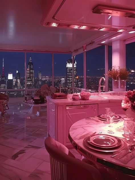 Pink aesthetic, home #decor Girly Penthouse, Pink Aesthetic House, Luxury Pink Aesthetic, 80s House Aesthetic, Pink Aesthetic Apartment, Pink Luxury Aesthetic, Pink Home Aesthetic, Pink House Aesthetic, Pink Aesthetic Home