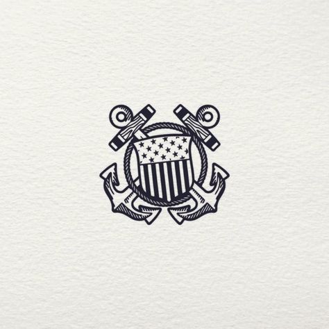 Us Coast Guard Logo, Coast Guard Tattoo, Coast Guard Logo, Coast Gaurd, Silhouette Cameo Vinyl, Coffee Book, Anchor Logo, Cross Svg, Memorial Tattoo