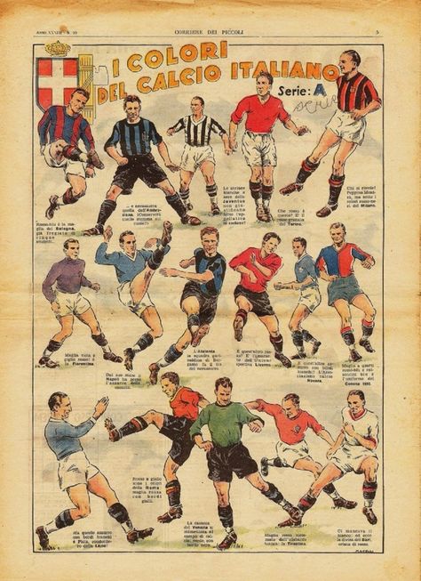 Bianconeri or Nerazzurri? Your Definitive Guide to Italian Football Colors – The Cult of Calcio Vintage Italian Posters, Italian Football, Soccer Art, Football Illustration, Football Images, Association Football, Sport Illustration, The Gentleman, Soccer World