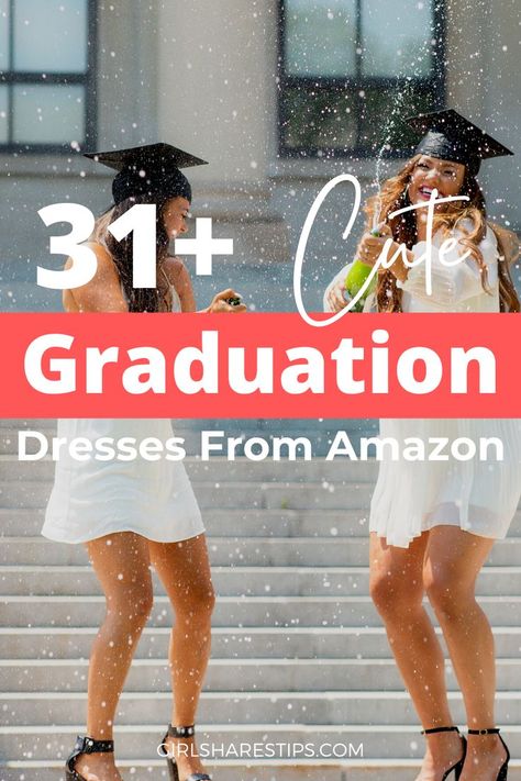 White College Grad Dress, Nursing Graduation Dress Ideas, Midsize Graduation Outfit, Highschool Graduation Dresses Classy, Graduation Dress Grad School, Dresses For College Graduation, Amazon Graduation Dress, Graduation Dress Masters Degree, Nursing School Graduation Dress