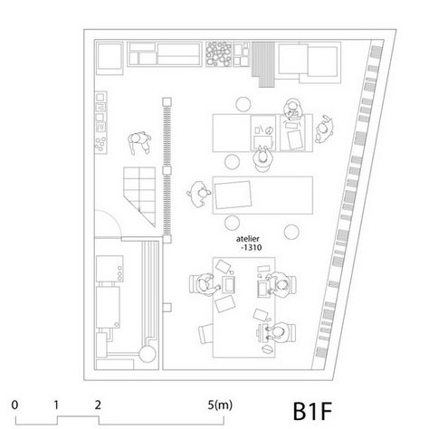 Gallery of House & Atelier / Atelier Bow-Wow - 9 Micro Housing, Orthographic Drawing, Wow Image, Studio Floor Plans, Vertical City, Architectural Representation, Home Atelier, Studios Architecture, Plan Drawing