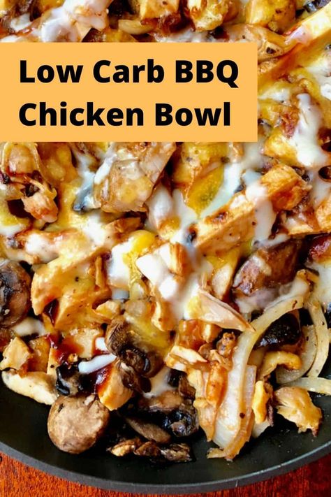 Low Carb Bbq Chicken, Bbq Chicken Bowl, Healthy Low Carb Dinners, Breakfast Low Carb, Healthy High Protein Meals, Healthy Recipes For Diabetics, High Protein Low Carb Recipes, Resep Diet, Chicken Bowl