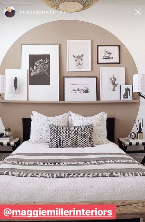 Paint As Headboard, Wall Painted Headboard, Painted Headboard On Wall, Bedroom Wall Decor Ideas, July Outfits, Dorm Room Ideas, Bedroom Deco, Decor Quotes, Home Decor Quotes