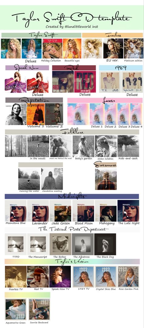 Hey! I create Taylor Swift CD template! If something wrong please let me know. Please use this template and share your collection 💖 #taylorswift #swifties #taylorsversion #taylorswiftcd #taylorswiftcollection #ttpd #thetorturedpoetsdepartment Cd Template, Taylor Swift Cd, Taylor Swift Games, Taylor Swift Fan Club, Swift Facts, Estilo Taylor Swift, Taylor Swift Cute, Taylor Swift Facts, Taylor Swift Music