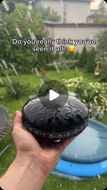 Yard Rhythm on Instagram: "So heavy rain ⛈️😍 #garden #rain #instrument #drum #home" Rain Drum Garden, Rain Instrument, Rain Chimes, Rain Drum, Unique Garden Decor, Sensory Garden, Rain Garden, Sound Of Rain, Unique Gardens