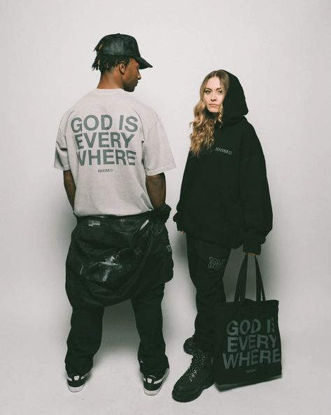 God Is Everywhere, Christian Clothing Brand, Revival Clothing, Graphic Shirt Design, Studio Portrait Photography, Studio Poses, Church Shirt, Foto Shoot, Faith Clothing