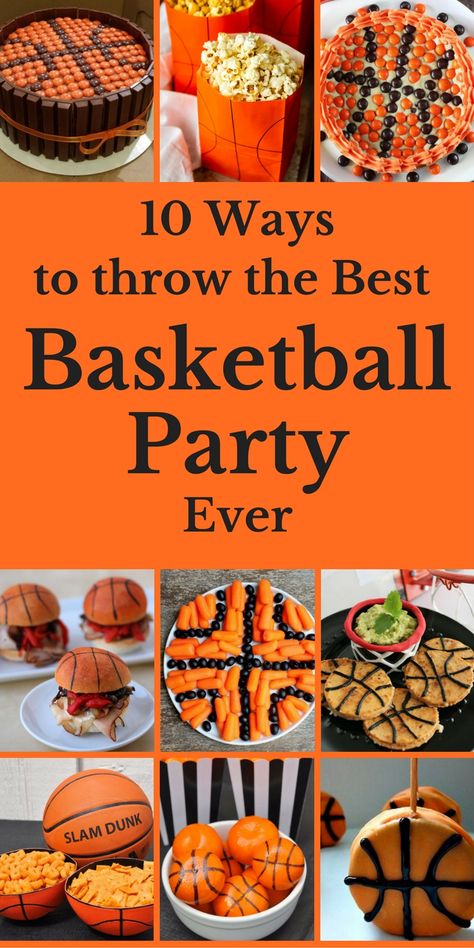 Add more fun to your next basketball party with these themed ideas that are sure to please. Basketball Birthday Party Food Ideas, Basketball Theme Party Food, Basketball Fruit Tray, Girls Basketball Party Ideas, Basketball Food Ideas, Basketball Bday Party Ideas, Basketball Themed Birthday Party Ideas, Basketball Themed Food, Basketball Birthday Party Food