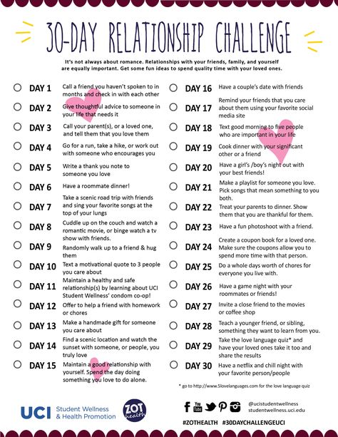 Goals Activity, 30 Day Relationship Challenge, Meaningful Activities, Relationship Journal, Romantic Date Night Ideas, Love Dare, Creative Dates, Cute Date Ideas, Relationship Challenge