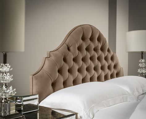 Headboard Luxury, Chesterfield Headboard, Fabric Headboards, Art Deco Headboard, Headboard Frame, Studded Headboard, Luxury Headboard, Chesterfield Bed, Headboard Art