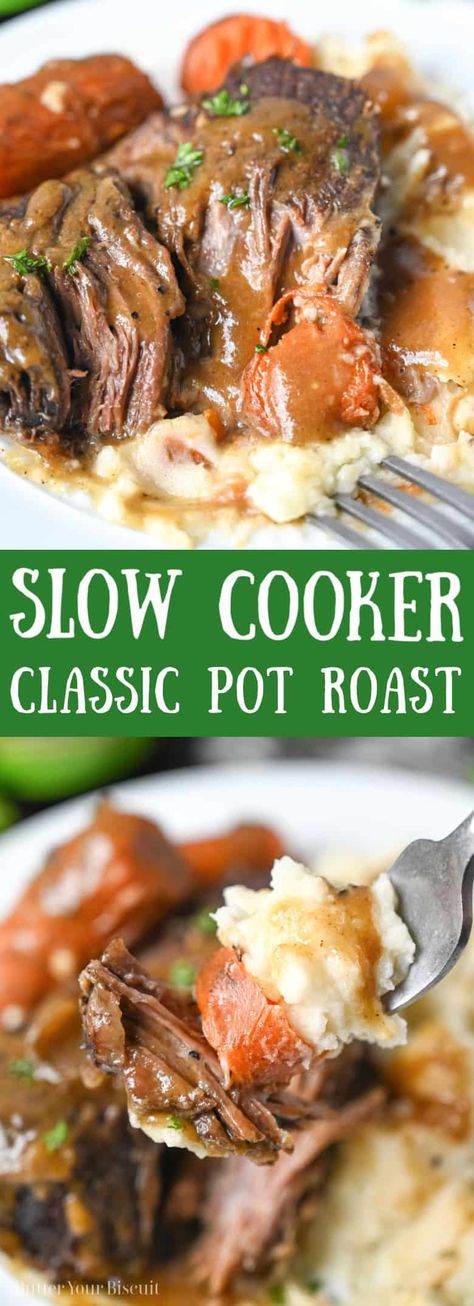 Classic Slow Cooker Pot Roast, Slower Cooker Pot Roast, Traditional Pot Roast Slow Cooker, Basic Pot Roast, Classic Roast Crockpot, Creamy Pot Roast Slow Cooker, Classic Pot Roast Crockpot, Pot Roast Crock Pot Recipes Slow Cooker, Slow Cooker Roast Beef Recipes