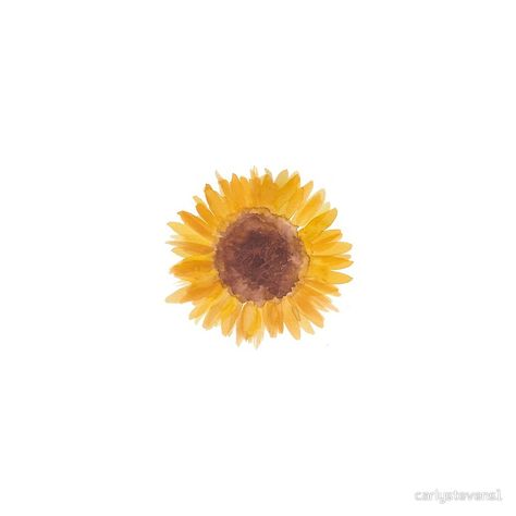 Sunflower Clock, Simple Sunflower, Sunflower Watercolor, Watercolour Flower, Watercolor Collection, Watercolor Flowers Tutorial, Drawing Styles, Flowers Tutorial, Watercolour Flowers