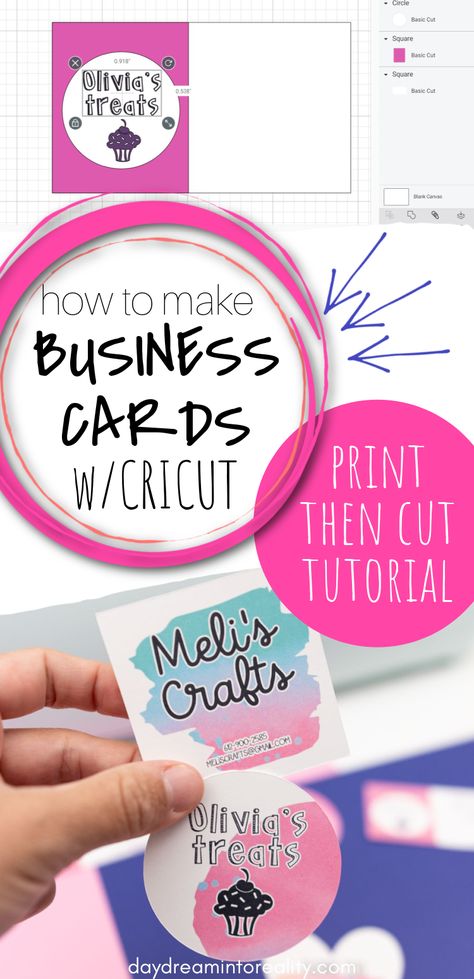 Business Card Cricut, Diy Business Cards Cricut, How To Make Business Cards With Cricut, Cricut Thank You Cards, Cricut Business Cards, Stickers Design Ideas, Circut Joy, Vinyl Business, Google Business Card