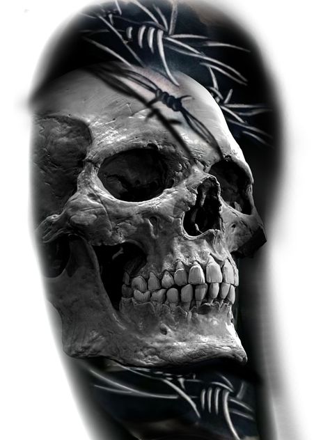 Skull Tattoos Realism, Tatoo Ideas For Men, Realistic Skull Tattoo Design, Realism Skull Tattoo, Realistic Skull Tattoo, Human Skull Drawing, Skull Artwork Illustrations, Cover Up Tattoos For Men, Evil Skull Tattoo