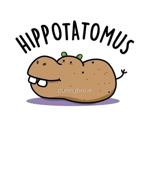 Cheesy Puns, Punny Puns, Funny Food Puns, Cute Potato, Cute Hippo, Animal Puns, Thanksgiving Wallpaper, Cute Puns, Funny Pun