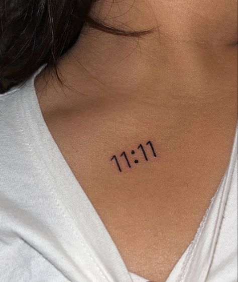 1111 Neck Tattoo, 11 11 Tattoo Meaning, 11 11 Tattoo Ideas Design, 11:11 Tattoo, 1111 Tattoo Ideas, 11:11 Tattoo Ideas, 1111 Tattoo, Tattoo Between Breast, 11 11 Tattoo