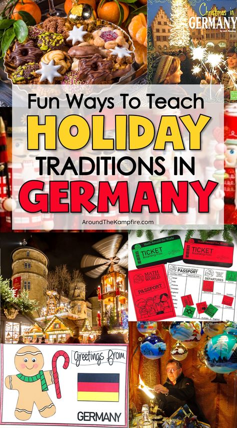 Christmas Educational Crafts, German Christmas Crafts Diy, German Christmas Ideas, Christmas In Germany Traditions, Holiday Activities For Kindergarten, German Christmas Games, German Christmas Traditions For Kids, German Holiday Traditions, Christmas In Germany Craft