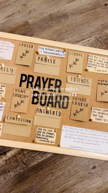 the word & sierra ☼ on Instagram: "Your sign to make a prayer board for 2024! #Jesus #God #Prayerboard #Prayer #Howtomakeaprayerboard #Explore #explorepage #Christiangirl #ThatChristiangirl #WomanofGod #Christianreel" Cute Christian Room Ideas, Bulletin Board Layout Design, Prayer Boards For Home, Prayer Board Black Women, Verses For Prayer Board, Prayer Board Vision Board, Prayer Board Topics, Prayers Board Ideas, Future Board Ideas