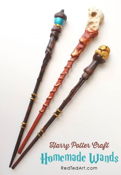 Magic Wand Harry Potter, Harry Potter Motto Party, Harry Potter Craft, Harry Potter Activities, Harry Potter Wands, Harry Potter Bookmark, Harry Potter Bday, Crafts Homemade, Harry Potter Theme Party