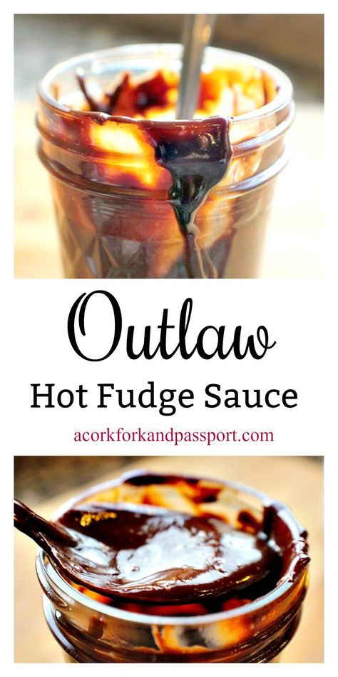 Outlaw Hot Fudge Sauce - Hot fudge sauce so good, it's criminal.   via @CorkForkPassprt Diy Mixes, Ice Cream Cakes, Hot Fudge Sauce, Cream Cakes, Fudge Sauce, Hot Fudge, Chocolate Craving, Yummy Recipes, Fudge