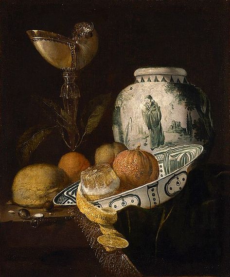 Beautiful Chinese Porcelain in Dutch Still Lifes | DailyArt Magazine Kunsthistorisches Museum Wien, Dutch Still Life, Dutch Golden Age, Johannes Vermeer, Fruit Painting, Still Life Art, Nautilus, Still Life Painting, 17th Century