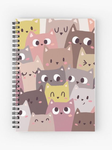 Available on RedBubble Cat Themed School Supplies, Stationery Box Set, Kitty Crafts, Book Cover Art Diy, Cat Notebook, Cat Design Illustration, Cat Diary, Anniversaire Diy, Frog Drawing