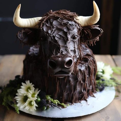 Western Birthday Cakes, Cow Birthday Cake, Cow Cupcakes, Cow Cake, Fox Cake, Cow Cakes, Realistic Cakes, Fantasy Cake, Crazy Cakes