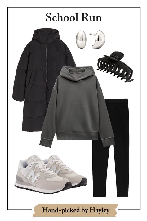 School run outfit inspiration, autumn / winter outfit idea, casual trendy outfit, highstreet fashion School Run Outfit Mum, School Run Outfit, Mum Outfits, Hoodie Zara, Run Outfit, Casual Trendy Outfits, Comfy Outfits Winter, Comfy Winter, Mum Fashion