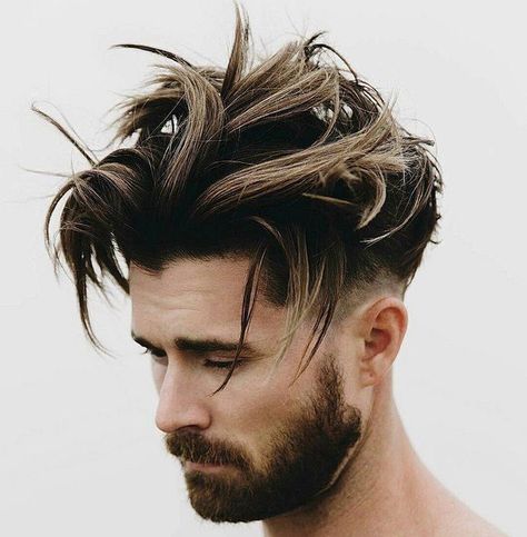 Ombre Hair Men, Short Coloured Hair, Medium Skin Fade, Men Perm, Best Mens Hairstyles, Messy Hair Look, Barber Shop Haircuts, Comb Over Fade, Messy Haircut