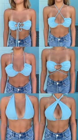 Mode Hippie, Beach Hairstyles For Long Hair, Swimsuits Outfits, Diy Vetement, Fashion Hacks Clothes, Refashion Clothes, Clothing Hacks, Beach Hair, Mode Vintage