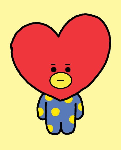 Bt21 Tata Cute, Tata Bt21 Drawing, Tata Plushie, Tata Drawing, Tata World, Tata Bt21, Bt21 Tata, Big Photo, Art Simple