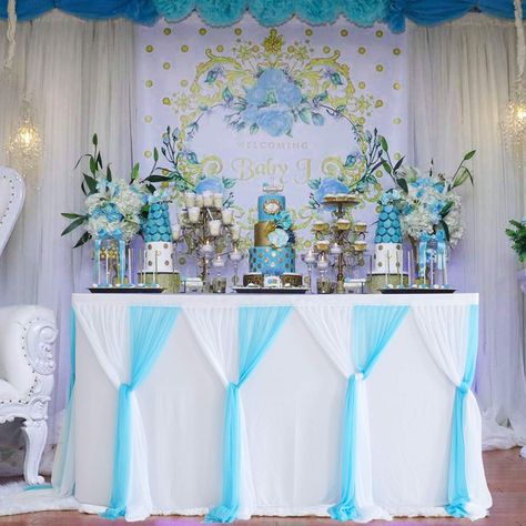 PRICES MAY VARY. Baby blue tablecloth size: White and baby blue tulle table skirt have 3 sizes. This size refers to the length of the table skirt, not the table.6ft (L72in×H30in) table skirt: 1.can covers front and one side of a 4ft rectangle table 2.can only covers front of a 6ft rectangle table.Please measure your table size to decide which size you need and carefully look Left side size detail image, before you buy it. Baby Blue table skirt material: Made of soft and comfortable tulle, come w Banquet Table Decorations, Tulle Balloons, Tutu Table Skirt, Elephant Birthday Party, Tulle Backdrop, Tutu Table, Tulle Table Skirt, Tulle Table, Baby Table